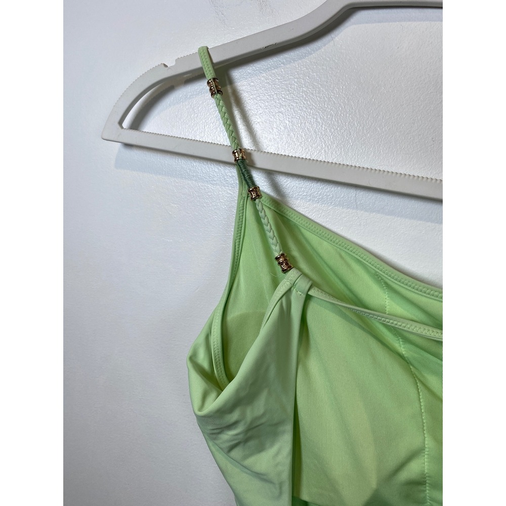 Aerie One Piece Swimsuit Full Coverage Cutout Back Green Size M - Picture 6 of 6